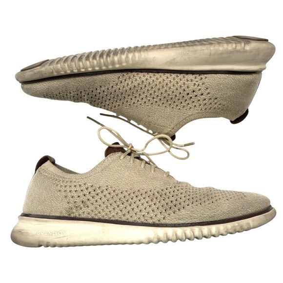 Cole Haan Shoes Mens Size 10 2.ZEROGRAND Wingtip Oxfords Knit C35257 Beige main image 7